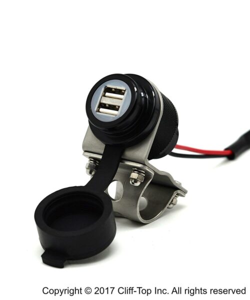 4,6Amp USB-uttak Black - Aluminium