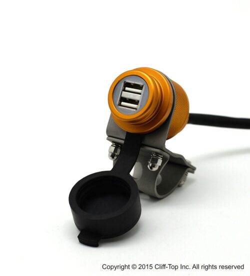 4,6Amp USB-uttak Golden - Aluminium